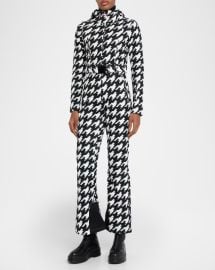 Tignes Houndstooth Hooded Ski Suit at Neiman Marcus